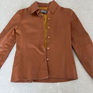 Vintage Cognac Real Leather Jacket